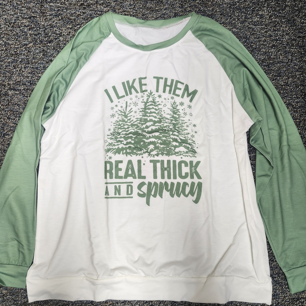 Christmas Tree Long Sleeve Shirt Size LARGE